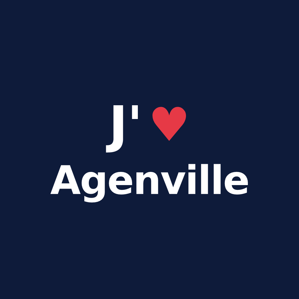 T-shirt personnalisé Agenville — design J'aime Agenville
