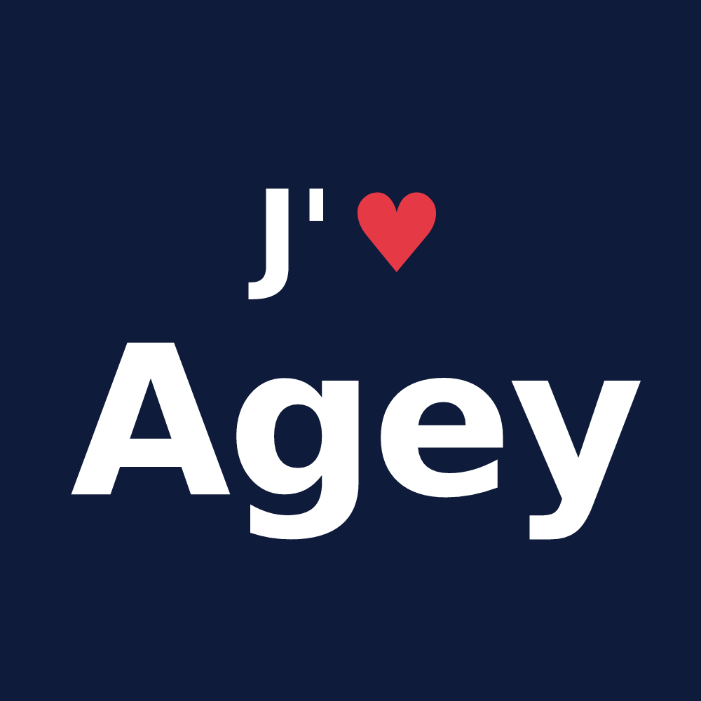 T-shirt personnalisé Agey — design J'aime Agey