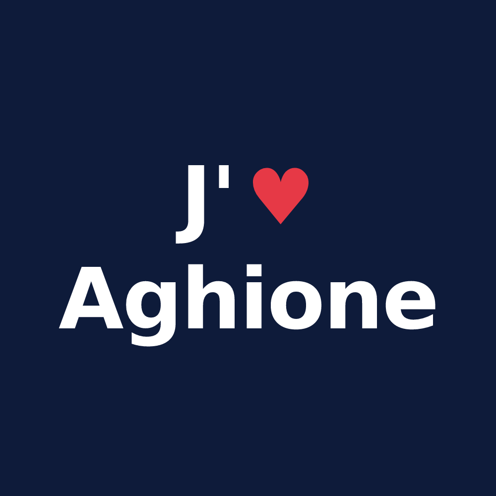T-shirt personnalisé Aghione — design J'aime Aghione