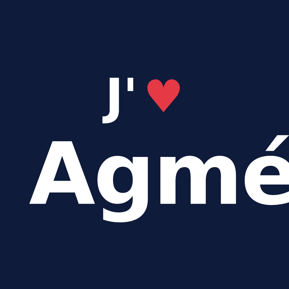 T-shirt personnalisé Agmé — design J'aime Agmé
