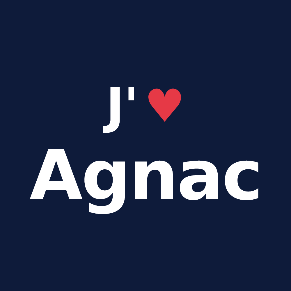 T-shirt personnalisé Agnac — design J'aime Agnac
