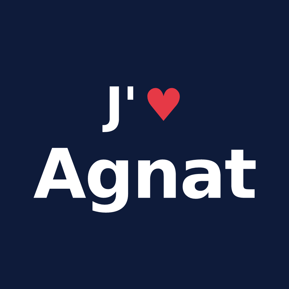 T-shirt personnalisé Agnat — design J'aime Agnat