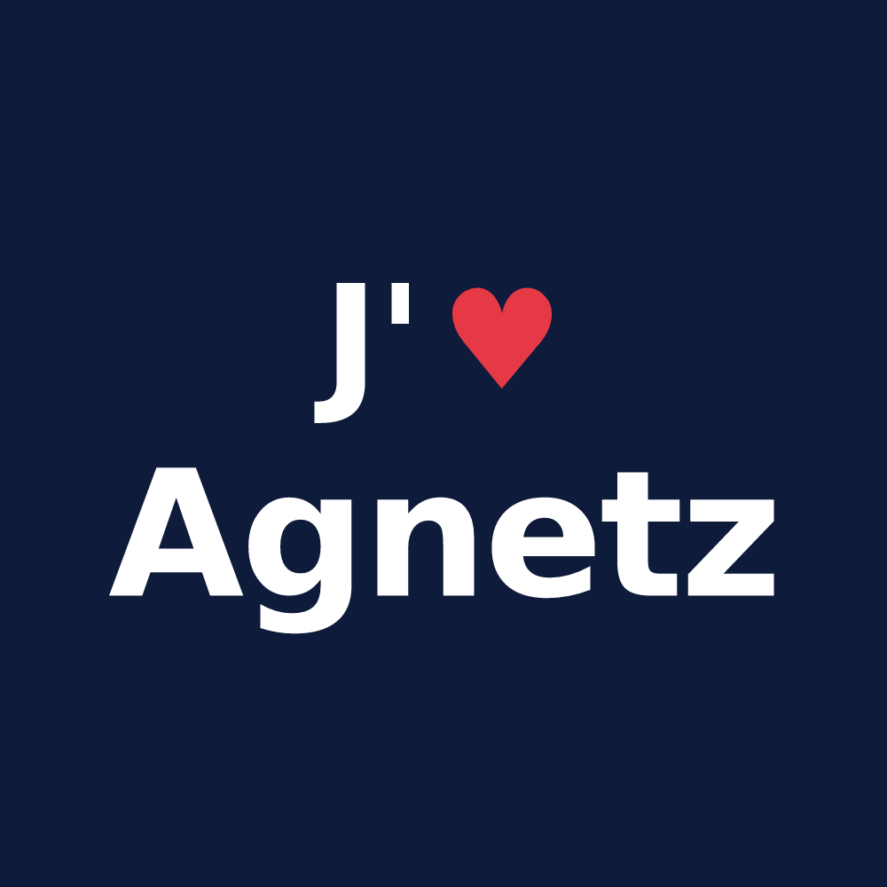 T-shirt personnalisé Agnetz — design J'aime Agnetz