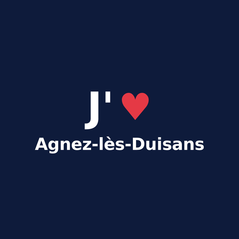 T-shirt personnalisé Agnez-lès-Duisans — design J'aime Agnez-lès-Duisans