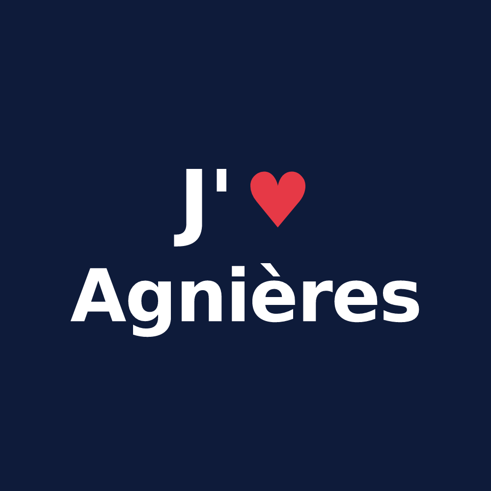 T-shirt personnalisé Agnières — design J'aime Agnières