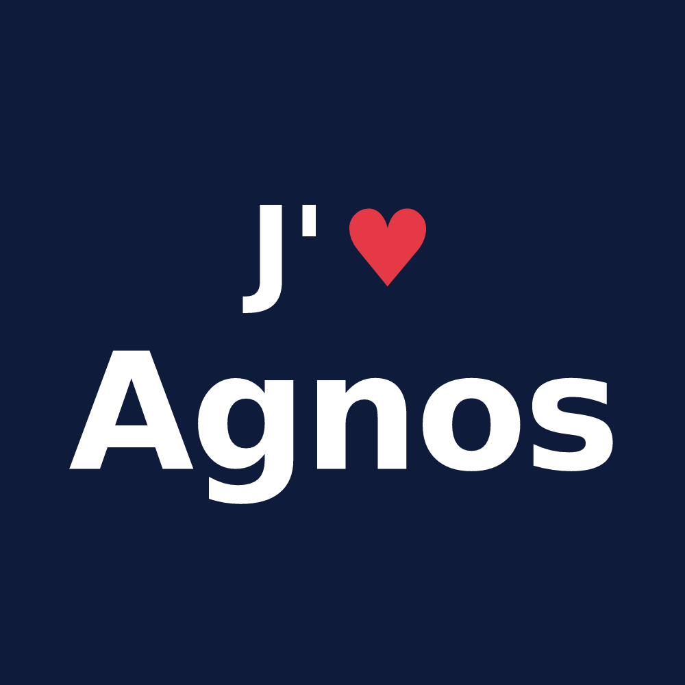 T-shirt personnalisé Agnos — design J'aime Agnos
