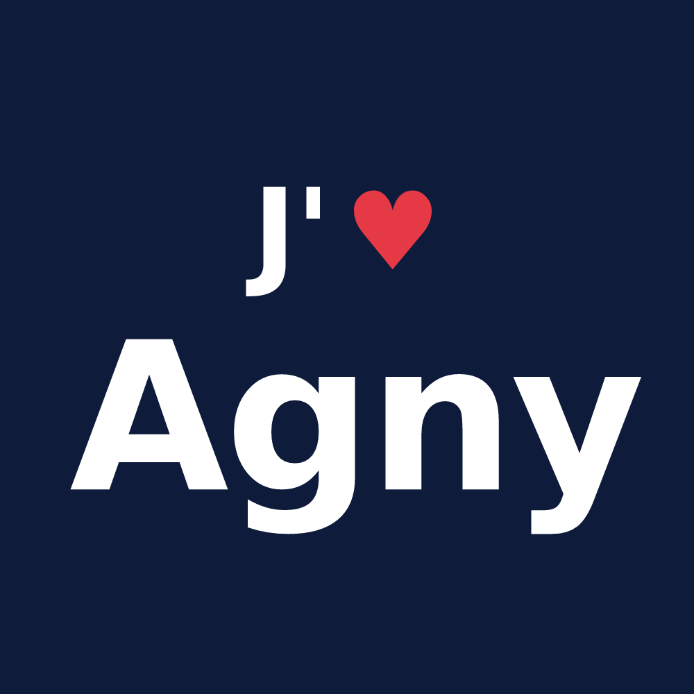 T-shirt personnalisé Agny — design J'aime Agny