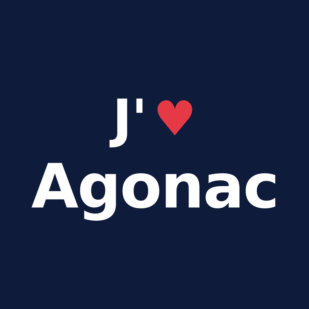 T-shirt personnalisé Agonac — design J'aime Agonac