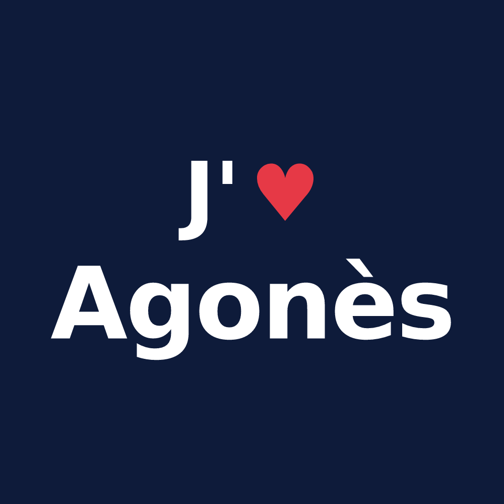 T-shirt personnalisé Agonès — design J'aime Agonès