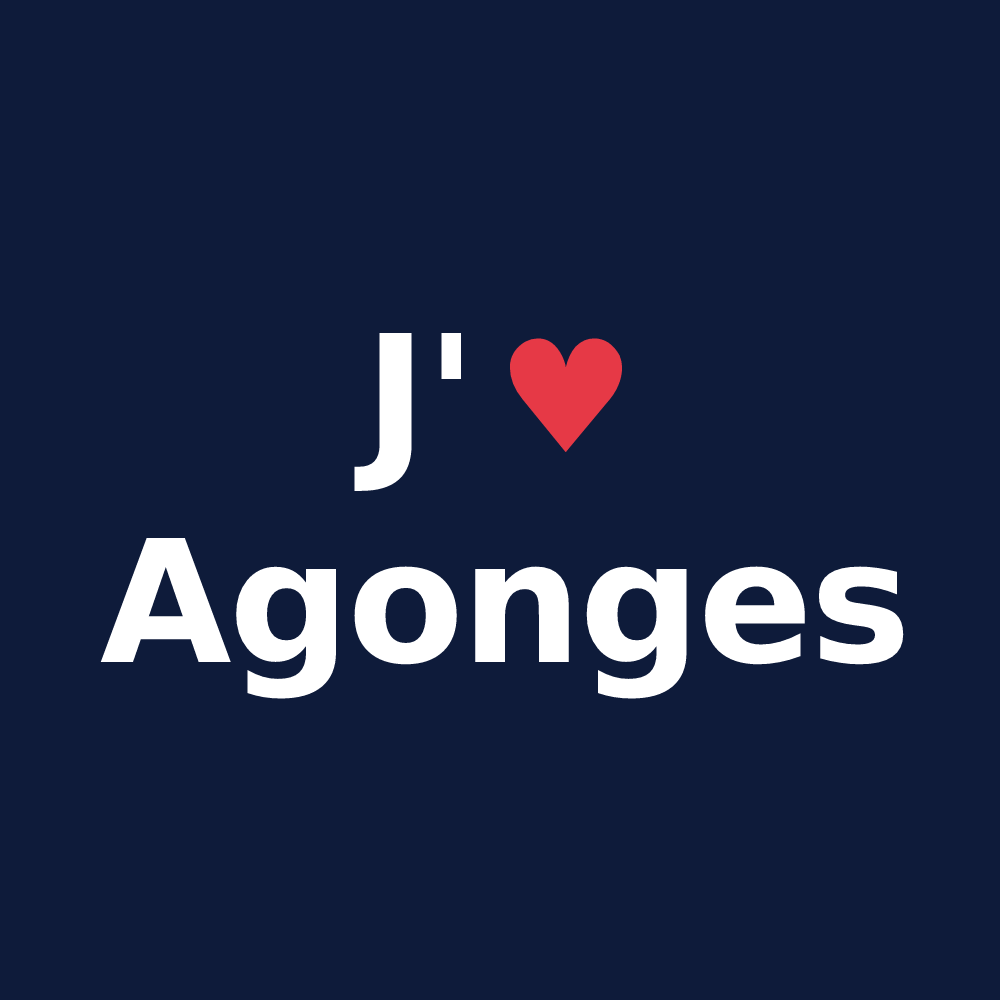 T-shirt personnalisé Agonges — design J'aime Agonges