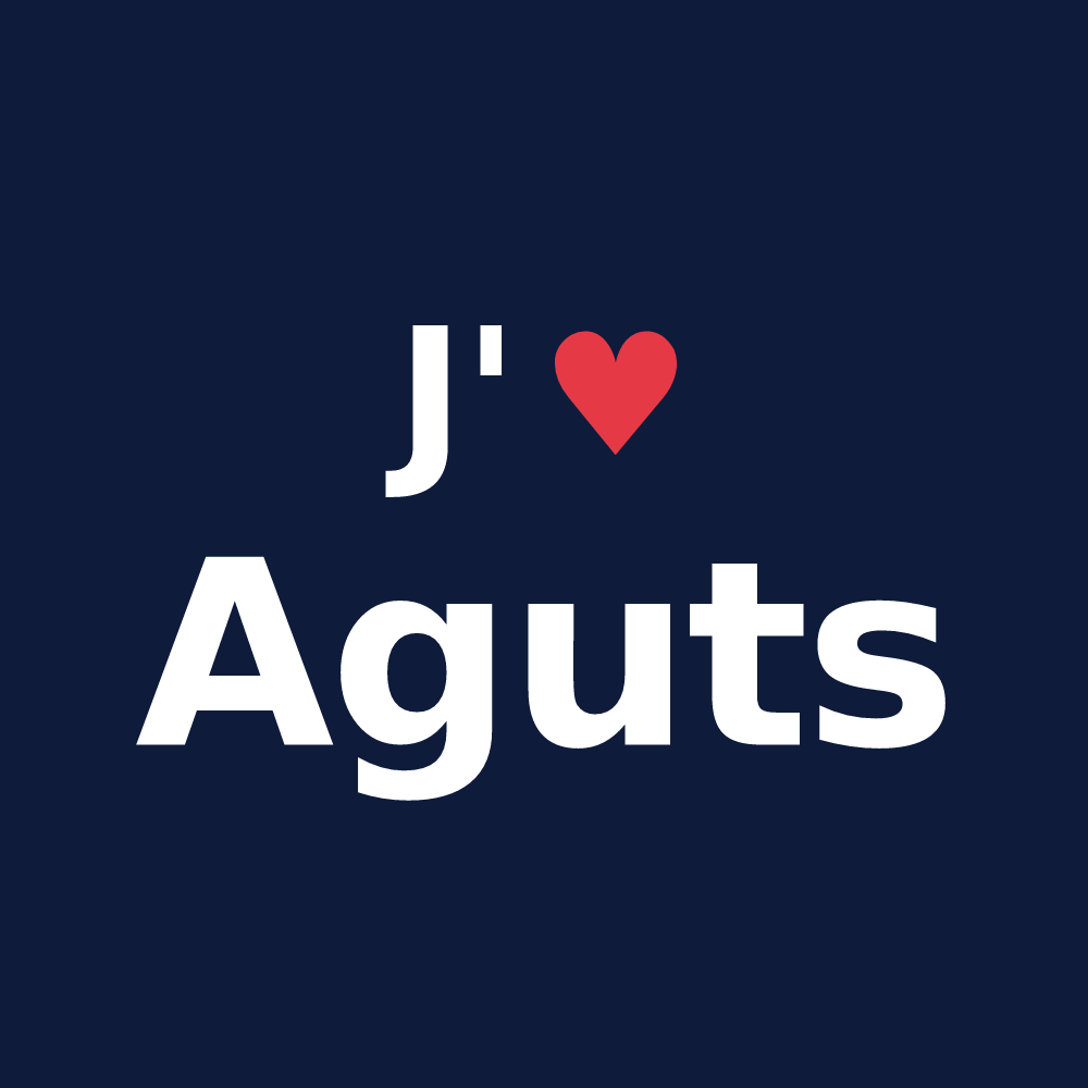 T-shirt personnalisé Aguts — design J'aime Aguts