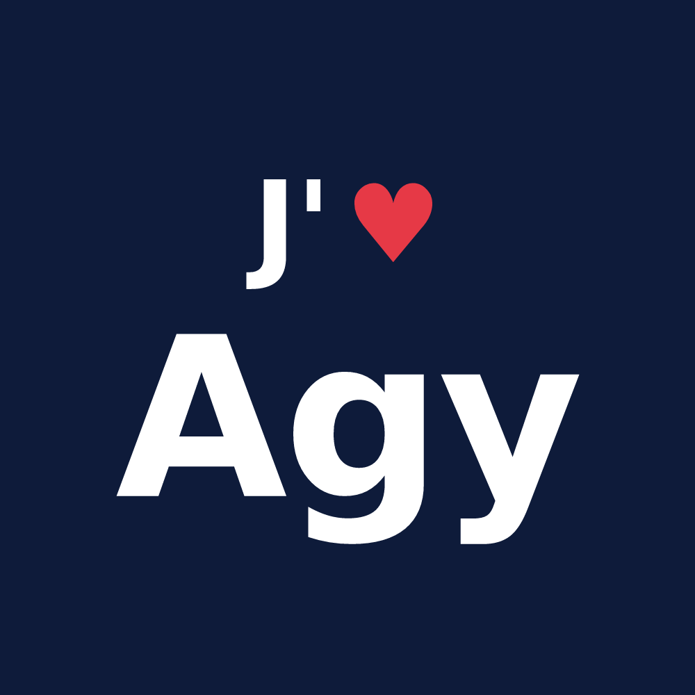 T-shirt personnalisé Agy — design J'aime Agy