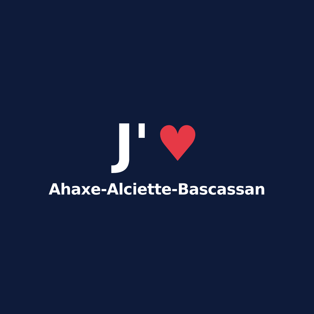 T-shirt personnalisé Ahaxe-Alciette-Bascassan — design J'aime Ahaxe-Alciette-Bascassan