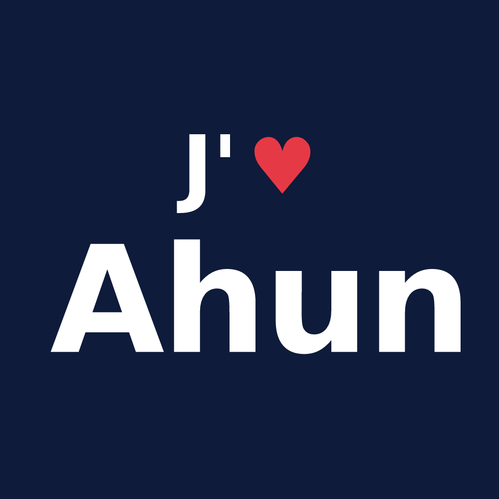 T-shirt personnalisé Ahun — design J'aime Ahun