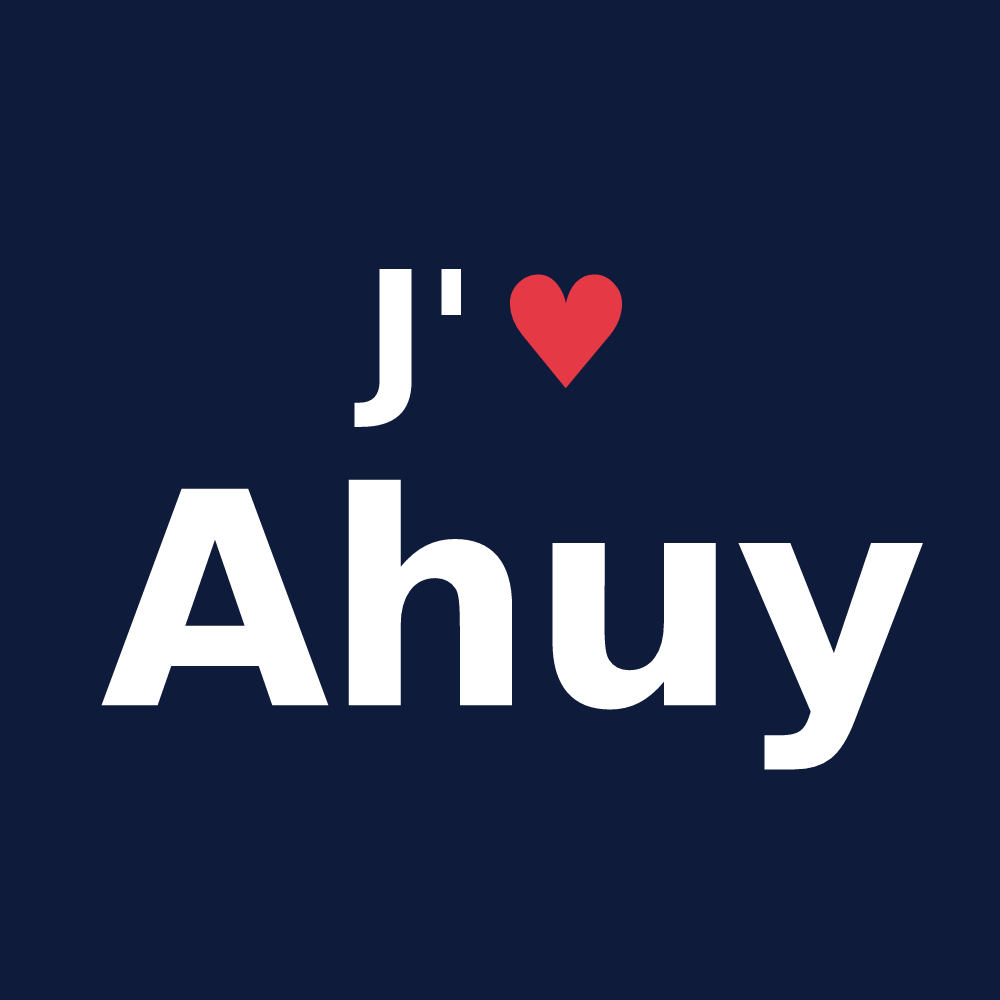 T-shirt personnalisé Ahuy — design J'aime Ahuy