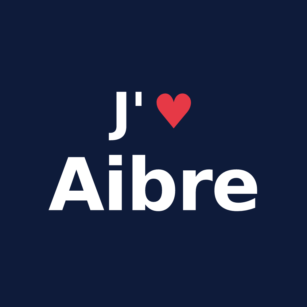 T-shirt personnalisé Aibre — design J'aime Aibre