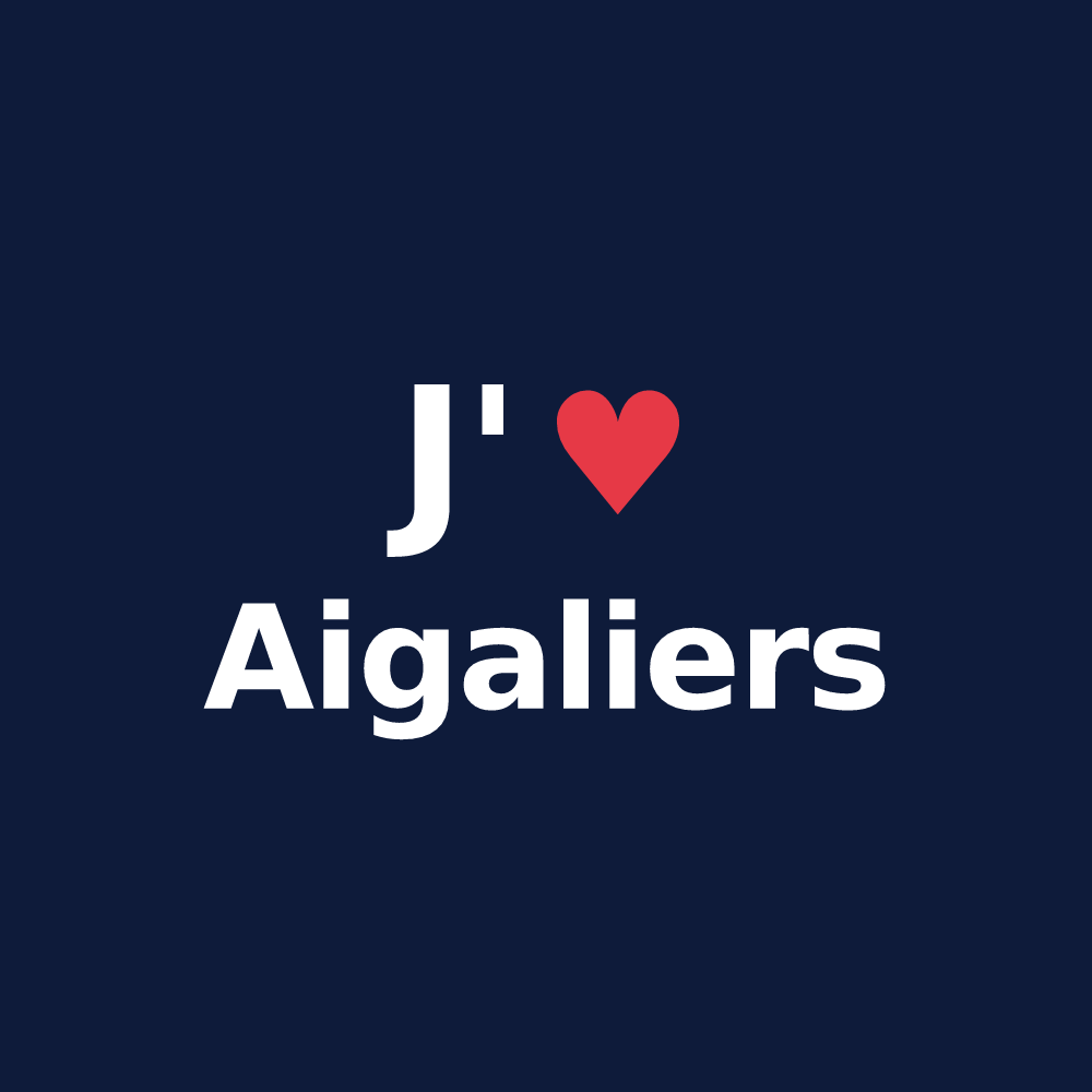 T-shirt personnalisé Aigaliers — design J'aime Aigaliers