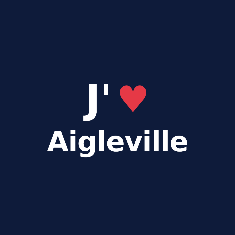 T-shirt personnalisé Aigleville — design J'aime Aigleville