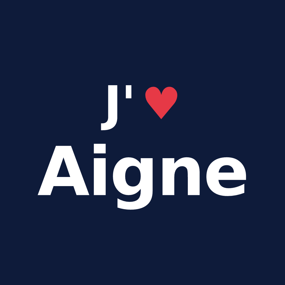 T-shirt personnalisé Aigne — design J'aime Aigne