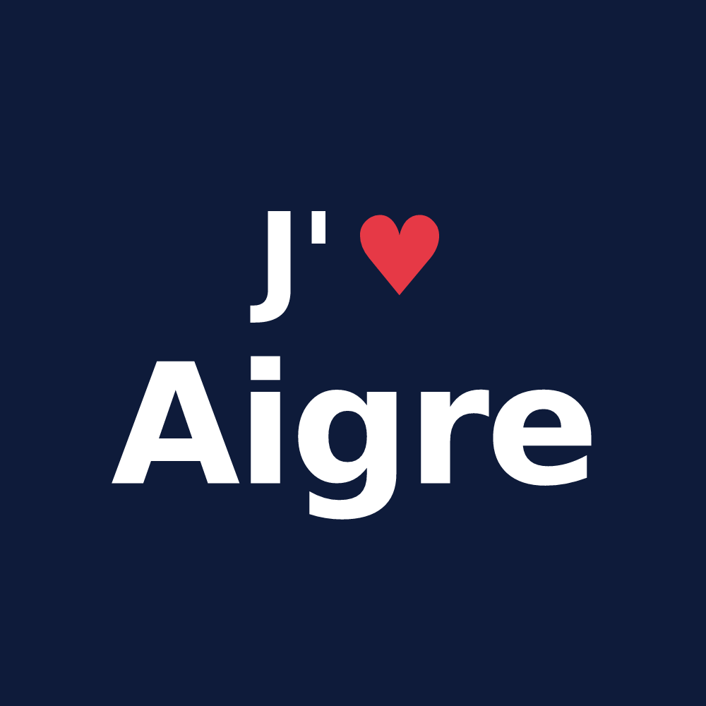 T-shirt personnalisé Aigre — design J'aime Aigre