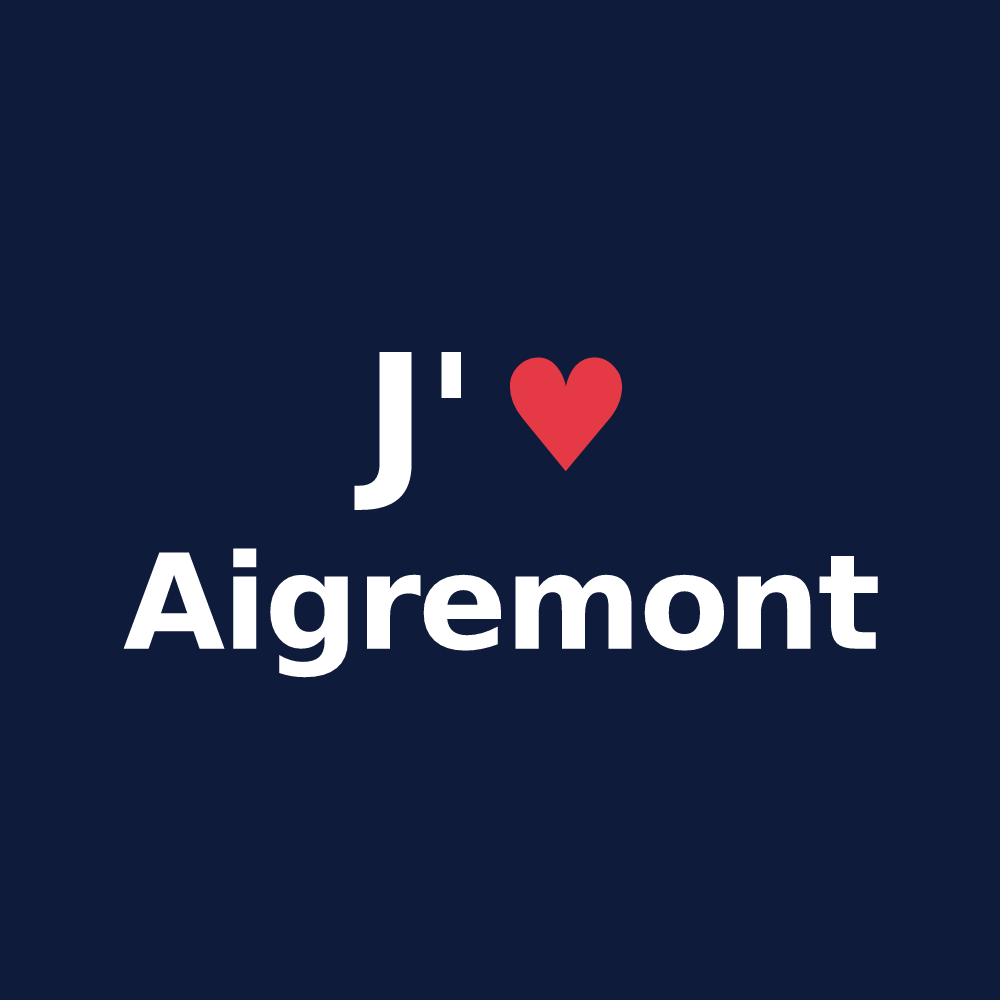 T-shirt personnalisé Aigremont — design J'aime Aigremont