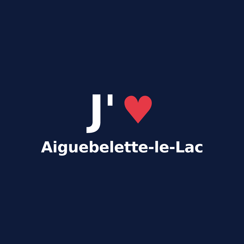 T-shirt personnalisé Aiguebelette-le-Lac — design « J'aime Aiguebelette-le-Lac » imprimé sur le t-shirt