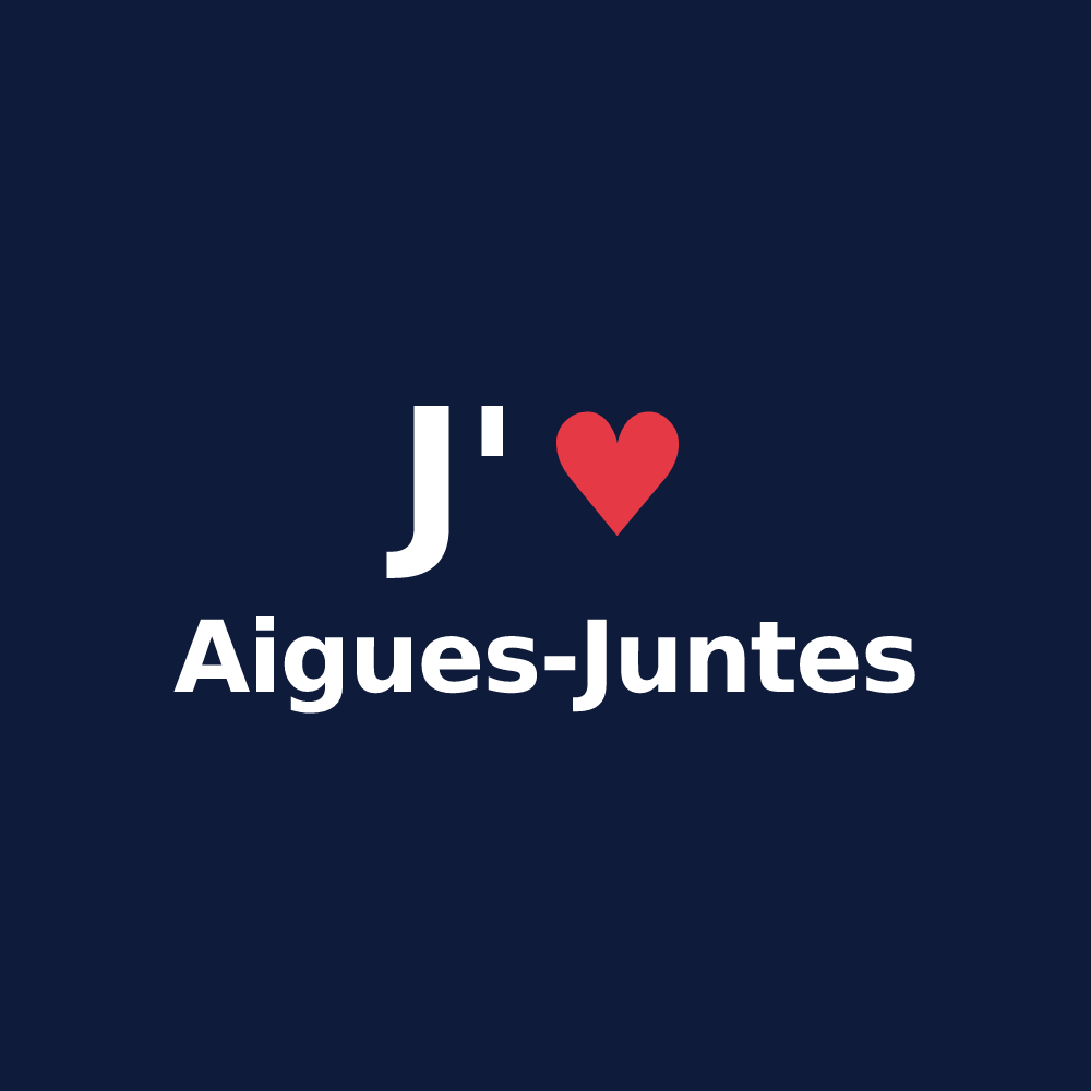T-shirt personnalisé Aigues-Juntes — design J'aime Aigues-Juntes