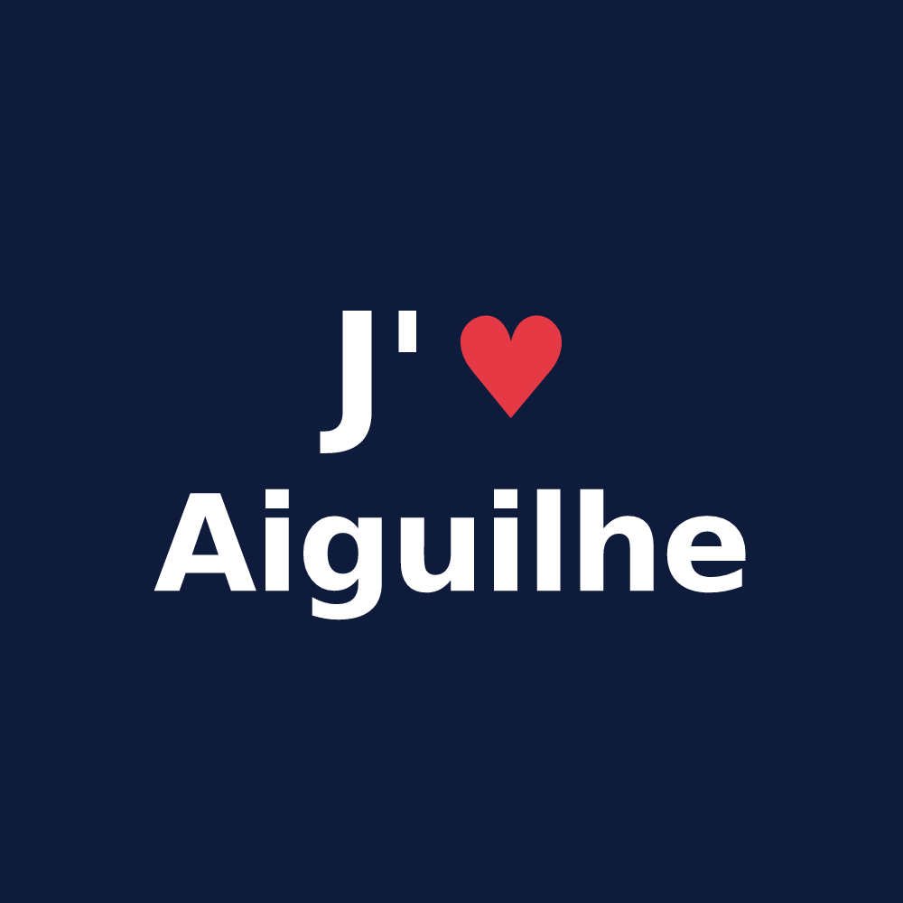 T-shirt personnalisé Aiguilhe — design J'aime Aiguilhe