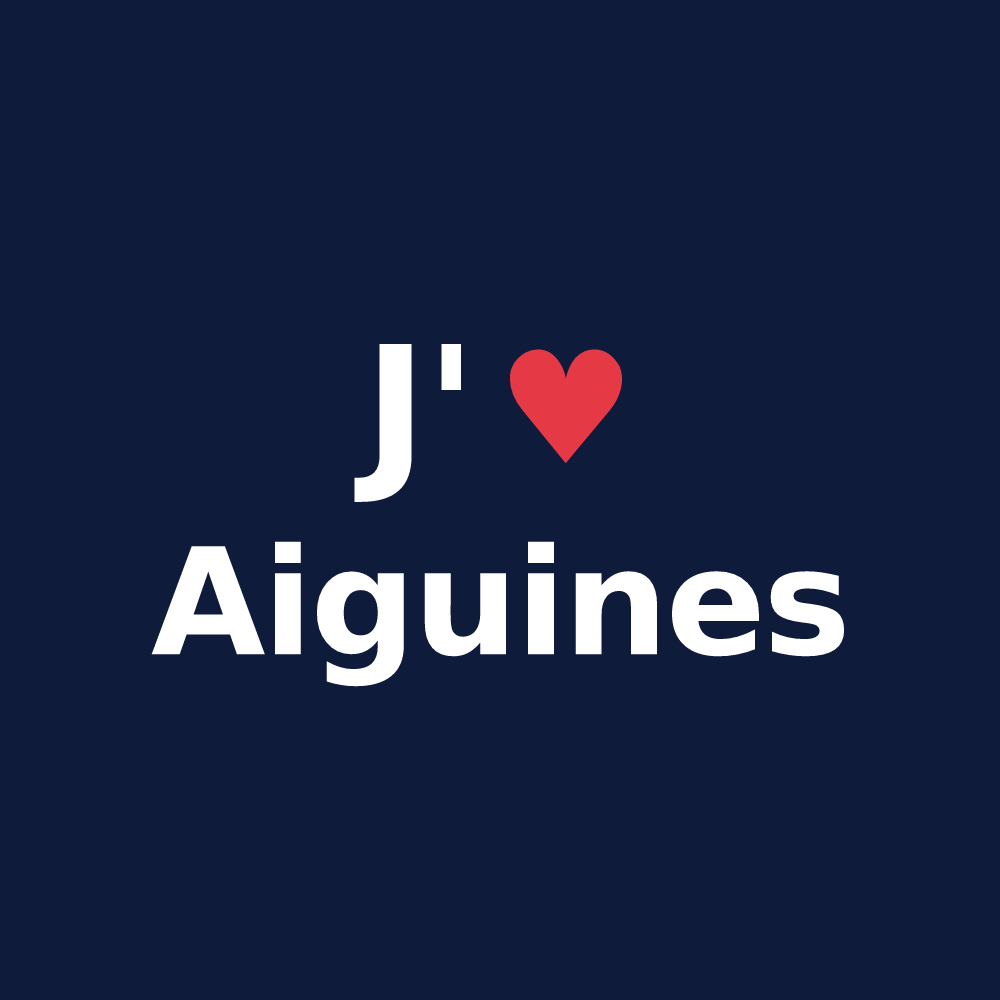 T-shirt personnalisé Aiguines — design J'aime Aiguines