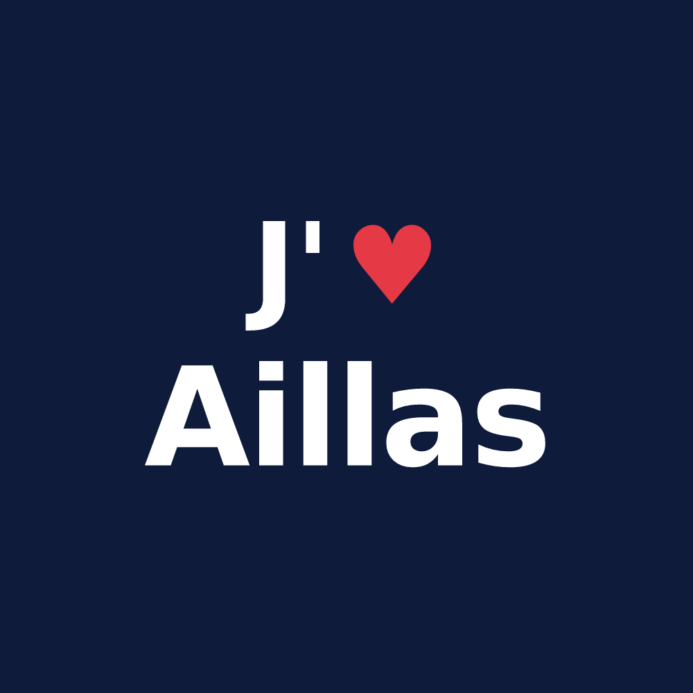 T-shirt personnalisé Aillas — design J'aime Aillas