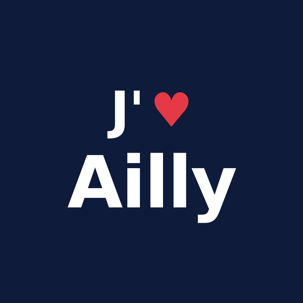 T-shirt personnalisé Ailly — design J'aime Ailly
