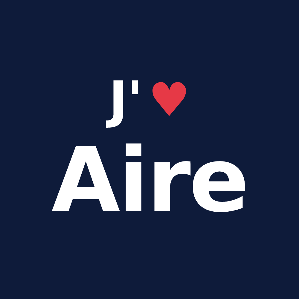 T-shirt personnalisé Aire — design J'aime Aire
