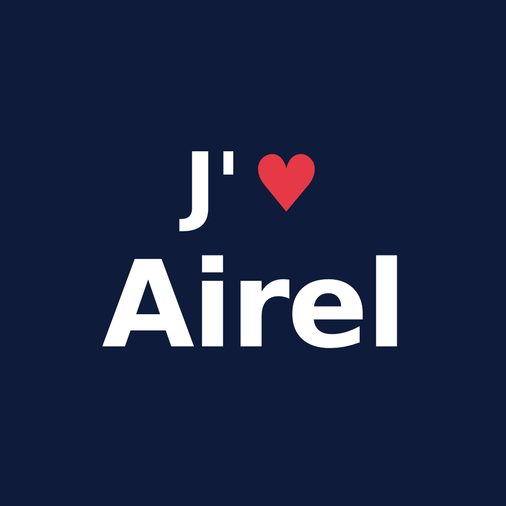 T-shirt personnalisé Airel — design J'aime Airel