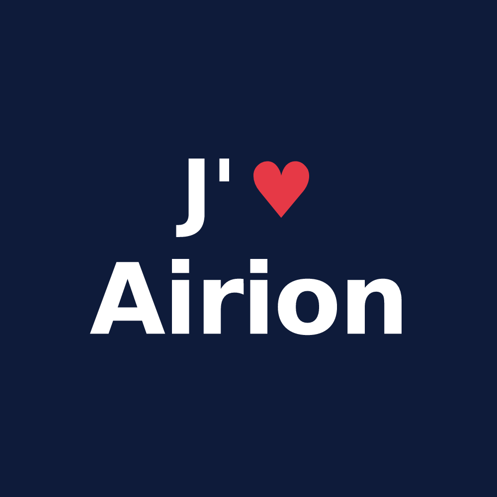 T-shirt personnalisé Airion — design J'aime Airion