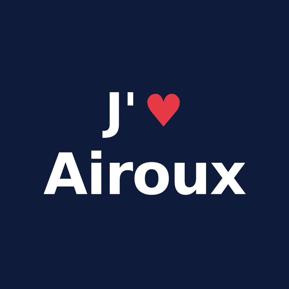 T-shirt personnalisé Airoux — design J'aime Airoux