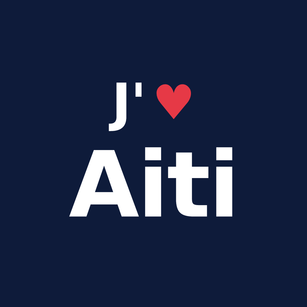 T-shirt personnalisé Aiti — design « J'aime Aiti » imprimé sur le t-shirt