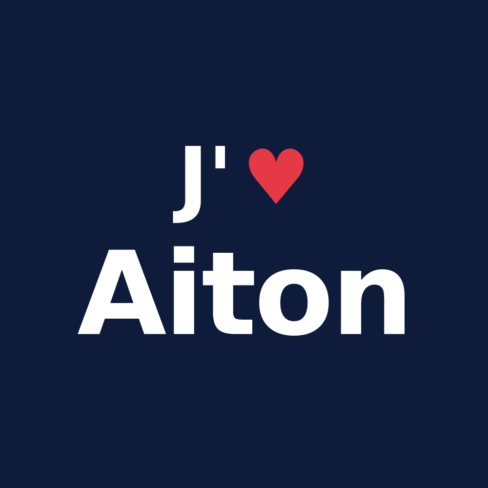 T-shirt personnalisé Aiton — design J'aime Aiton