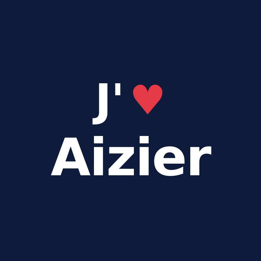 T-shirt personnalisé Aizier — design J'aime Aizier