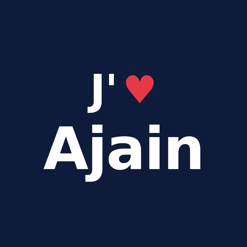 T-shirt personnalisé Ajain — design J'aime Ajain