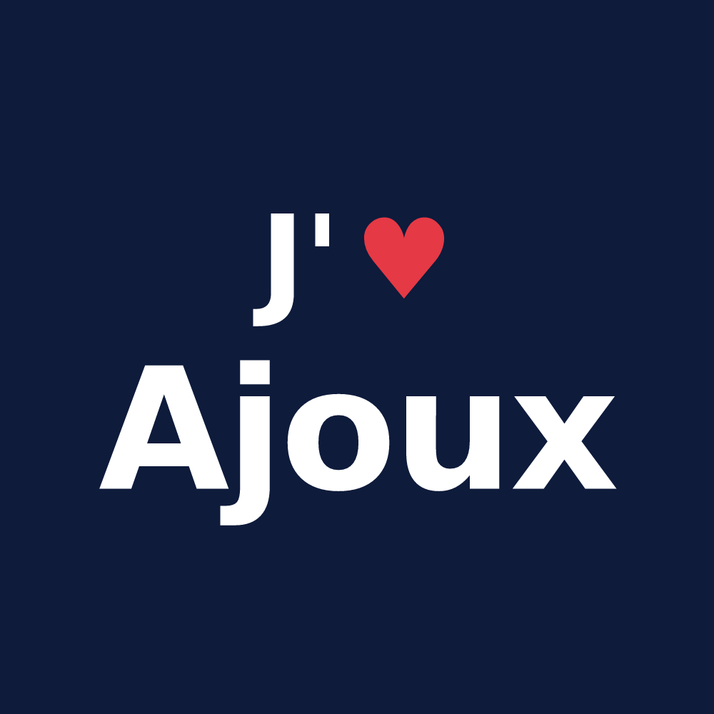 T-shirt personnalisé Ajoux — design J'aime Ajoux
