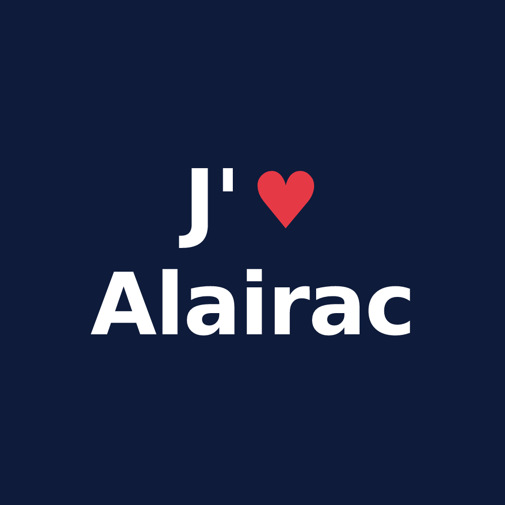 T-shirt personnalisé Alairac — design J'aime Alairac