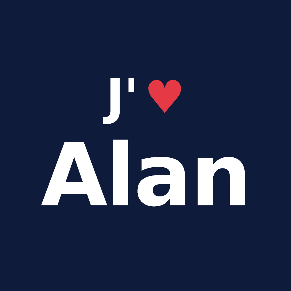 T-shirt personnalisé Alan — design J'aime Alan