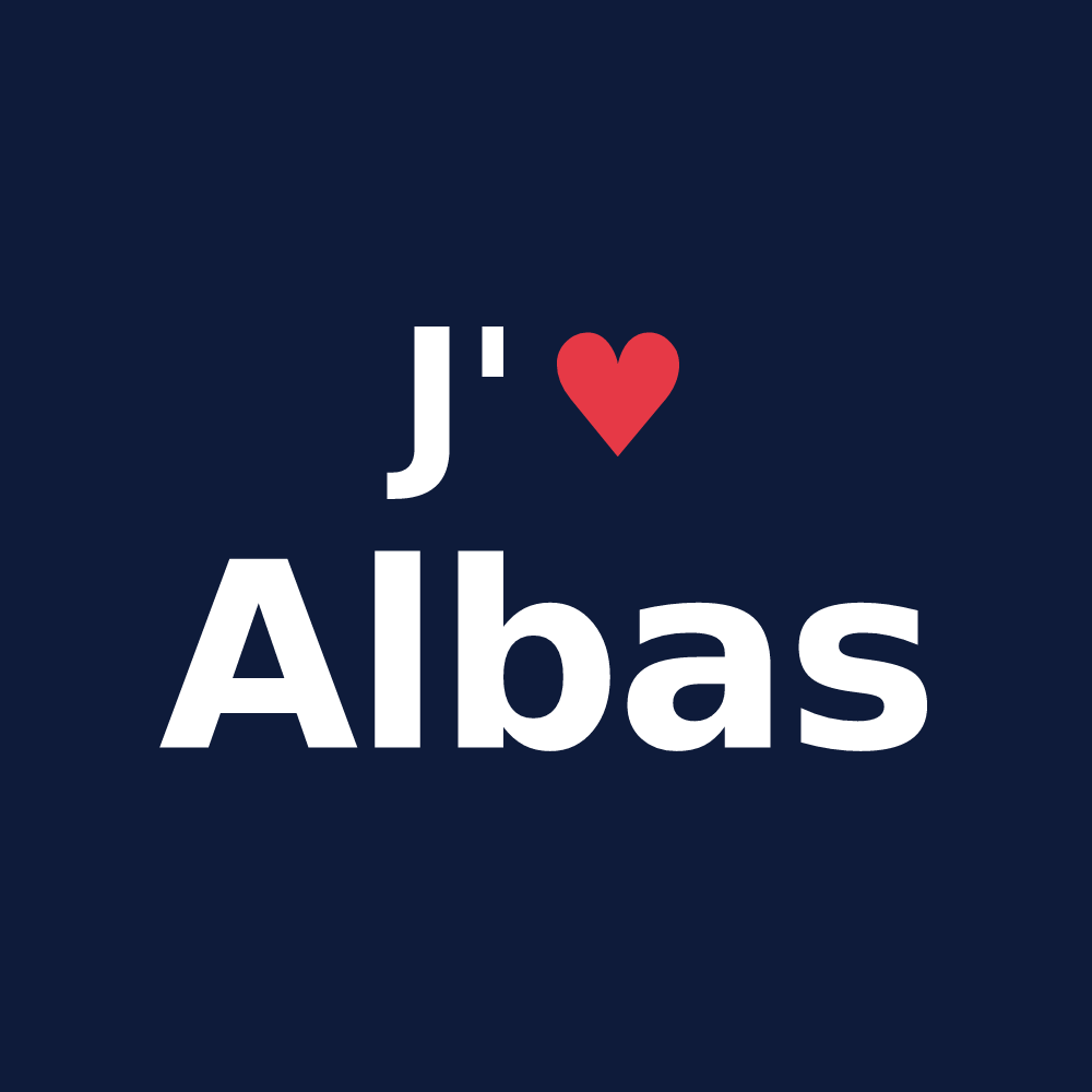 T-shirt personnalisé Albas — design J'aime Albas