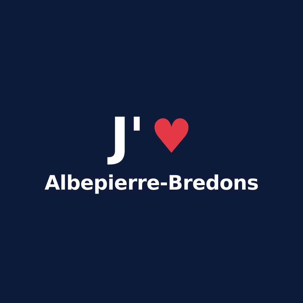 T-shirt personnalisé Albepierre-Bredons — design J'aime Albepierre-Bredons