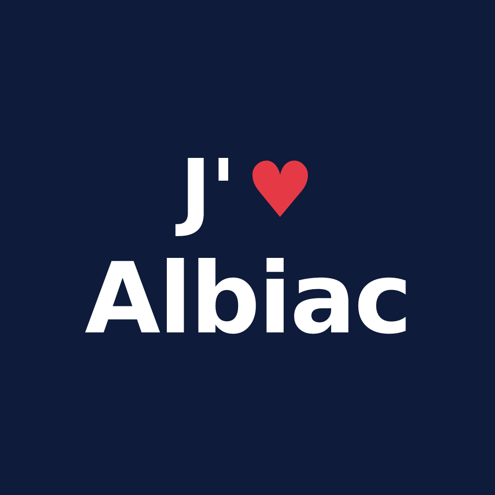 T-shirt personnalisé Albiac — design J'aime Albiac