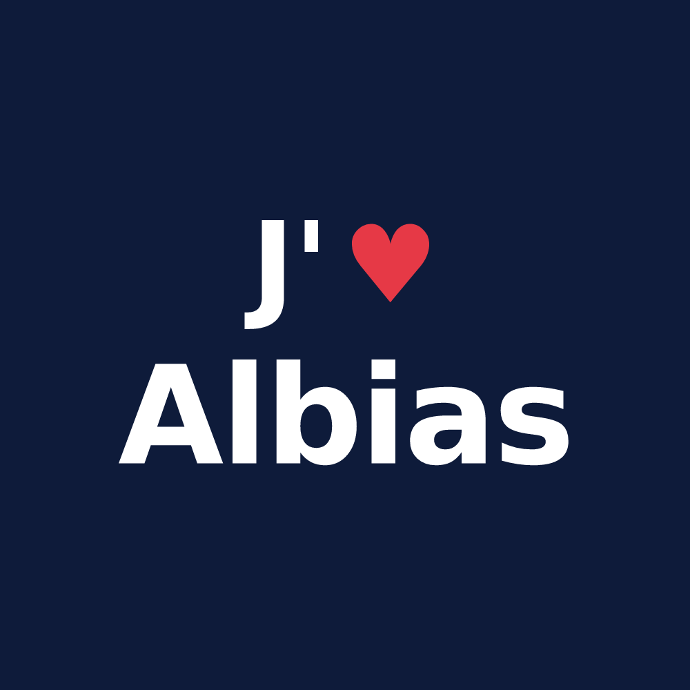 T-shirt personnalisé Albias — design J'aime Albias