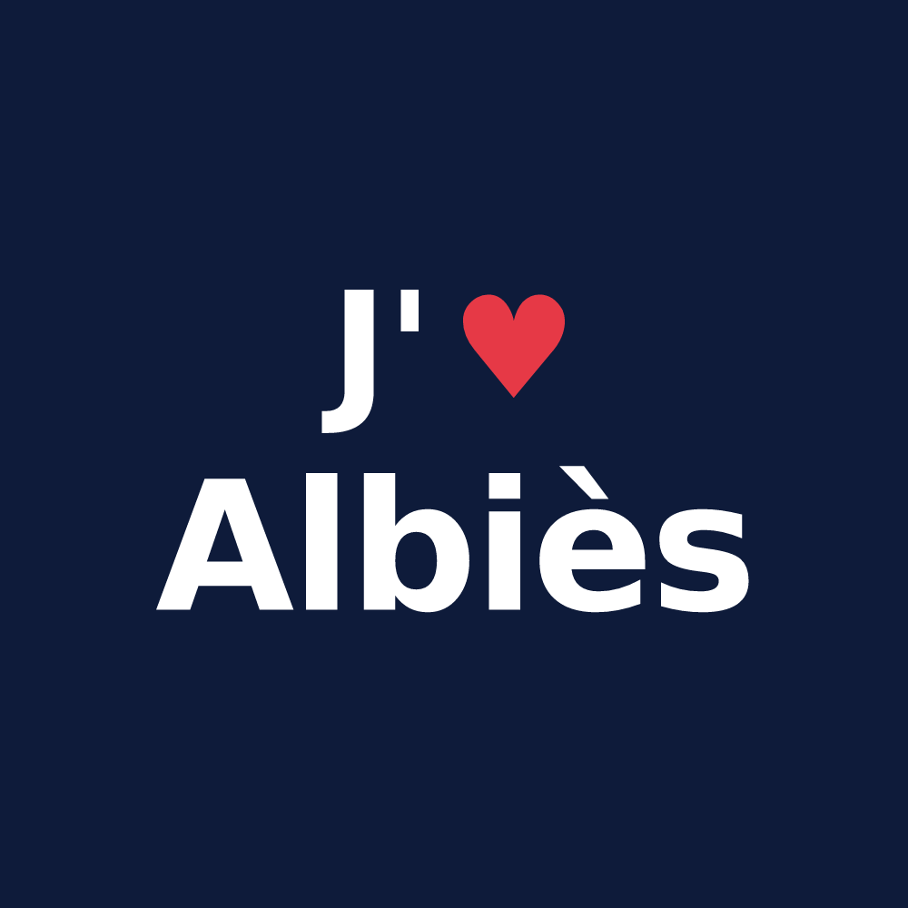 T-shirt personnalisé Albiès — design J'aime Albiès