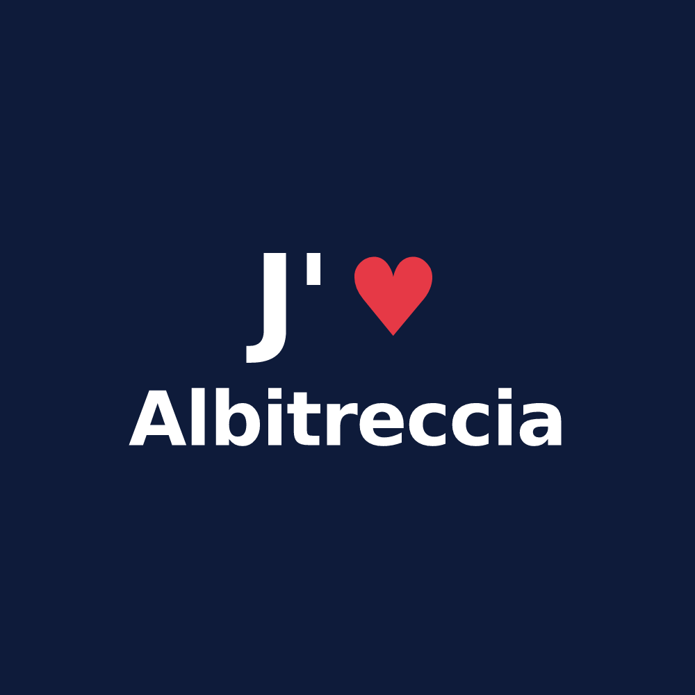 T-shirt personnalisé Albitreccia — design J'aime Albitreccia