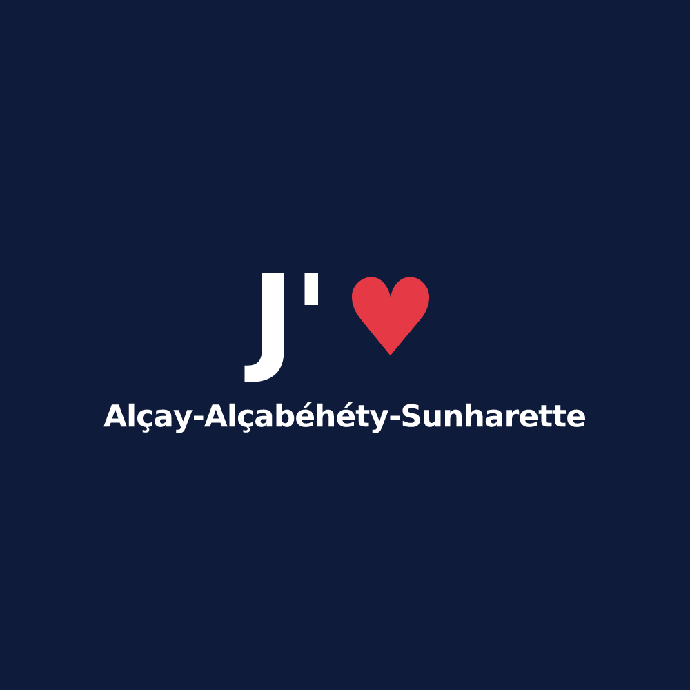 T-shirt personnalisé Alçay-Alçabéhéty-Sunharette — design J'aime Alçay-Alçabéhéty-Sunharette