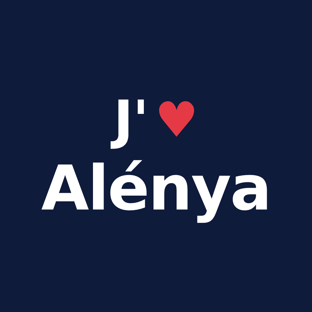 T-shirt personnalisé Alénya — design J'aime Alénya